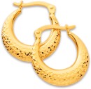 9ct-Diamond-Cut-Creole-Hoops Sale