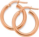 9ct-Rose-Gold-25x15mm-Polished-Hoop-Earrings Sale