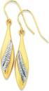 9ct-Two-Tone-Pointed-Drop-Earrings Sale