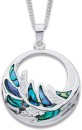 Sterling-Silver-Paua-Cubic-Zirconia-Fern-Pendant Sale