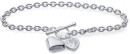 Sterling-Silver-Cubic-Zirconia-Puff-Heart-T-Bar-Bracelet Sale