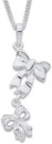 Sterling-Silver-Cubic-Zirconia-Bow-Drop-Pendant Sale