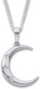 Sterling-Silver-Cubic-Zirconia-Crescent-Moon-Pendant Sale