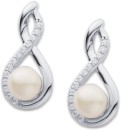 Sterling-Silver-Freshwater-Pearl-Cubic-Zirconia-Earrings Sale