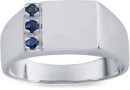 Sterling-Silver-3x-Sapphire-Signet-Gents-Ring Sale