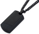 Chisel-Stainless-Steel-Black-Lined-Dogtag-Gents-Pendant-with-Chain Sale