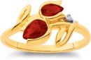 9ct-Created-Ruby-Diamond-Tulips-Ring Sale