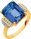 9ct-Created-Sapphire-Diamond-Ring Sale