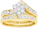 9ct-Diamond-Cluster-Bridal-Set Sale