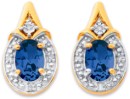 9ct-Created-Sapphire-Diamond-Studs Sale