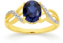 9ct-Created-Sapphire-Diamond-Swirl-Ring Sale