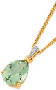 9ct-Green-Amethyst-Diamond-Pendant Sale