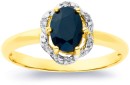 9ct-Black-Sapphire-and-Diamond-Ring Sale