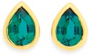 9ct-Created-Emerald-Stud-Earrings Sale