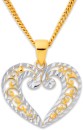 9ct-Two-Tone-Diamond-Cut-Open-Heart-Pendant Sale