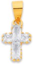 9ct-Cubic-Zirconia-Cross-Charm Sale