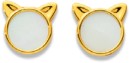 9ct-Mother-of-Pearl-Cat-Studs Sale