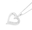 Sterling-Silver-15mm-Cubic-Zirconia-Heart-Pendant Sale