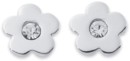 Sterling-Silver-Cubic-Zirconia-Flower-Studs Sale