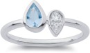 Sterling-Silver-Blue-Cubic-Zirconia-Cluster-Ring Sale