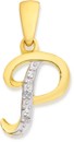 9ct-Diamond-Initial-P-Pendant Sale