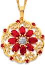 9ct-Created-Ruby-Circle-Pendant Sale