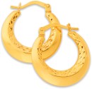 9ct-Diamond-Cut-Creole-Hoops-Earrings Sale