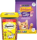 Friskies-Dry-Cat-Food-25kg-or-Temptations-Cat-Treats-454g Sale