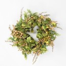 Christmas-Wishes-Green-Gold-Christmas-Wreath-55cm Sale