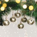 Christmas-Wishes-Large-Gold-Metal-Xmas-Bells-Hanging-Tree-Decoration-Set-of-6 Sale