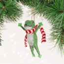 Christmas-Wishes-Frog-In-Scarf-Felt-Hanging-Decoration Sale