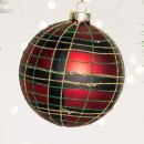 Christmas-Wishes-Large-Red-Tartan-Bauble Sale