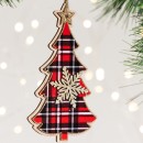 Christmas-Wishes-Tartan-Xmas-Tree-Hanging-Decoration Sale