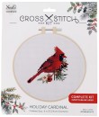 NEW-Needle-Creations-Christmas-Cross-Stitch-Kit-Holiday-Cardinal-Bird Sale