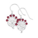 Sterling-Silver-Cubic-Zirconia-Pohutukawa-Earrings Sale