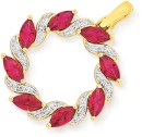 9ct-Created-Ruby-Diamond-Circle-Pendant Sale