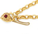 9ct-19cm-Created-Ruby-Belcher-Padlock-Bracelet Sale