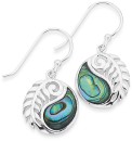 Sterling-Silver-Paua-Fern-Earrings Sale