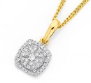 9ct-Diamond-Cushion-Pendant Sale