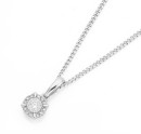 9ct-White-Gold-Diamond-Pendant Sale