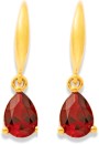 9ct-Created-Ruby-Hook-Earrings Sale