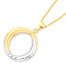 9ct-Two-Tone-Circle-Pendant Sale