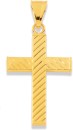 9ct-Hollow-Striped-Cross-Pendant Sale