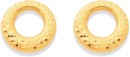 9ct-Diamond-Cut-Open-Circle-Stud-Earrings Sale