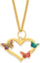 9ct-Enamel-Butterflies-on-Heart-Pendant Sale