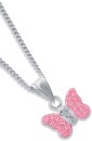 Sterling-Silver-Pink-Crystal-Butterfly-Kids-Pendant Sale