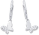 Sterling-Silver-Cubic-Zirconia-Butterfly-Huggies Sale