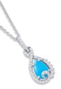 Sterling-Silver-Created-Opal-Cubic-Zirconia-Necklace Sale