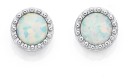 Sterling-Silver-Created-Opal-Cubic-Zirconia-Studs Sale