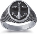 Chisel-Stainless-Steel-Oxidised-Anchor-Signet-Gents-Ring Sale